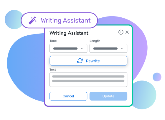 Image of the Cvent AI writing assistant