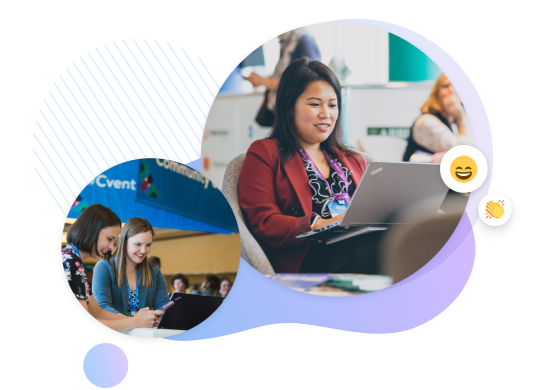 Employee engagement in the workplace, with employees using laptops and interacting with one another.