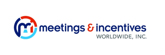 Meetings & Incentives Worldwide, Inc. logo with a globe and red and blue colors.