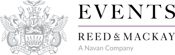 Events Reed and Mackay A Navan Company with crest and text on white background.