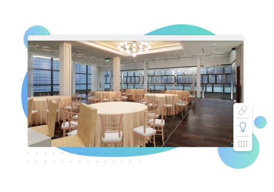 The virtual tour of the venue shows the architecture, landscaping, and ambiance of the place.