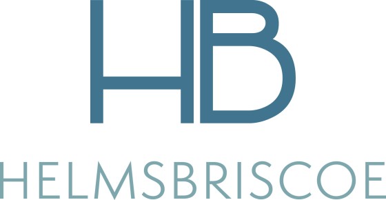 HB logo, representing Helm Briscoe, showcasing a modern and professional design with a blue color scheme.