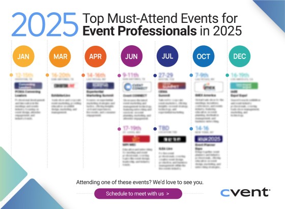 2025 Trade Show Calendar for Event Professionals featuring must-attend events throughout the year.