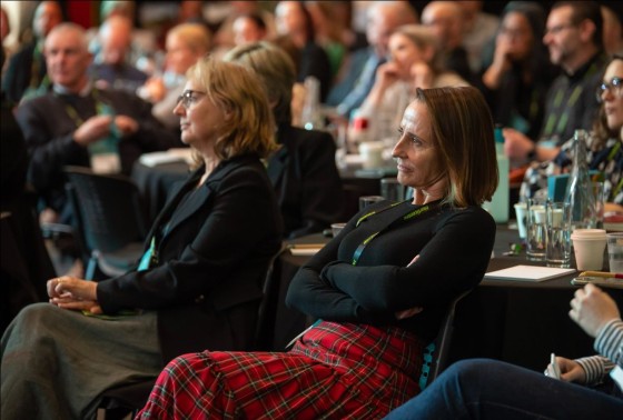 Audience members listen to the speaker at the University of Aberdeen's Research Excellence event.