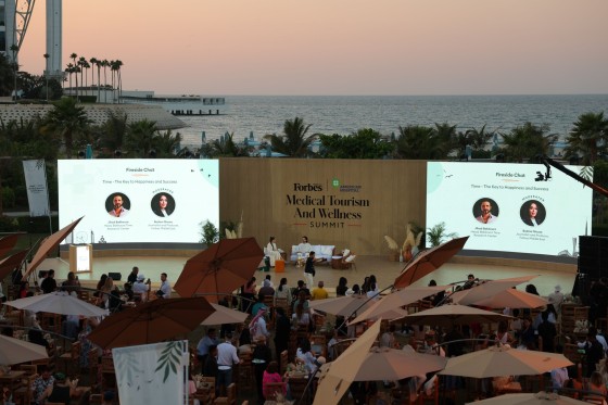 Fireside chat in Forbes Medical Tourism and Wellness Summit in the American Hospital Dubai.