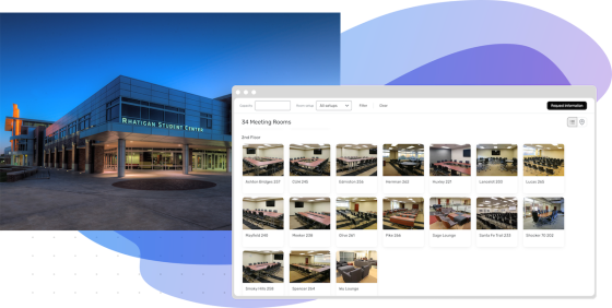 Wichita State University student center and Cvent Event Diagramming mockup