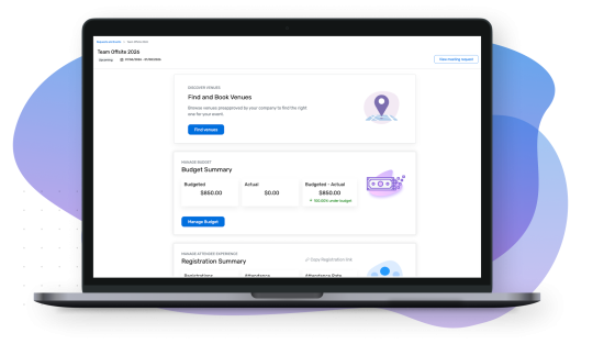 Screenshot of Find and book venues