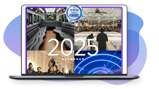 An illustration alongside a stylized bus, promoting sustainable transit solutions.