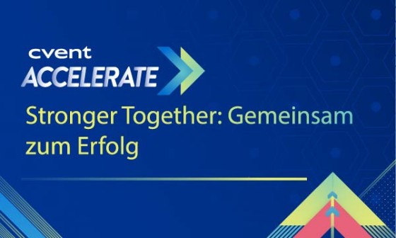 Cvent Accelerate thumbnail including graphical elements