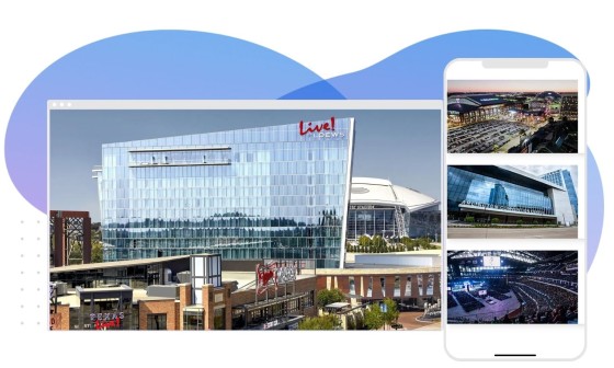 Collage of venues in Arlington, Texas