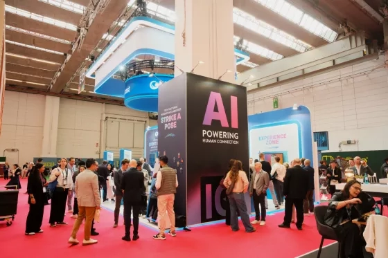 Event with large AI poster
