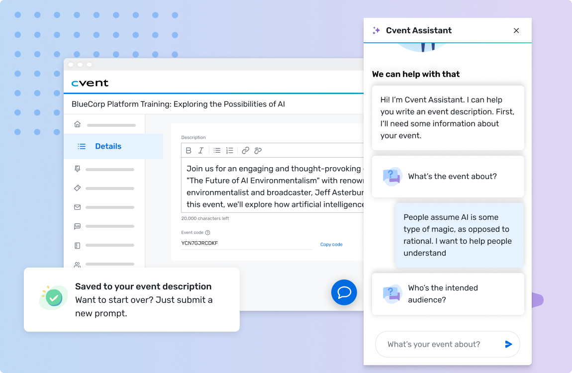 Cvent Writing Assistant