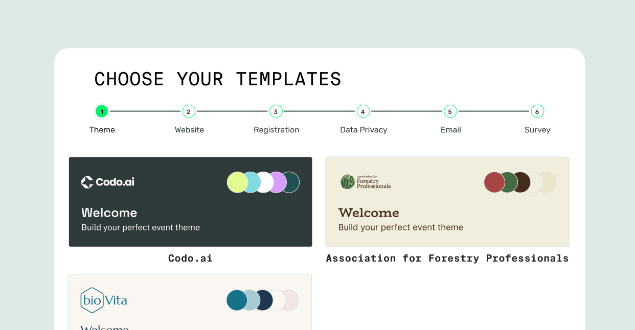 A collection of Cvent product's illustration