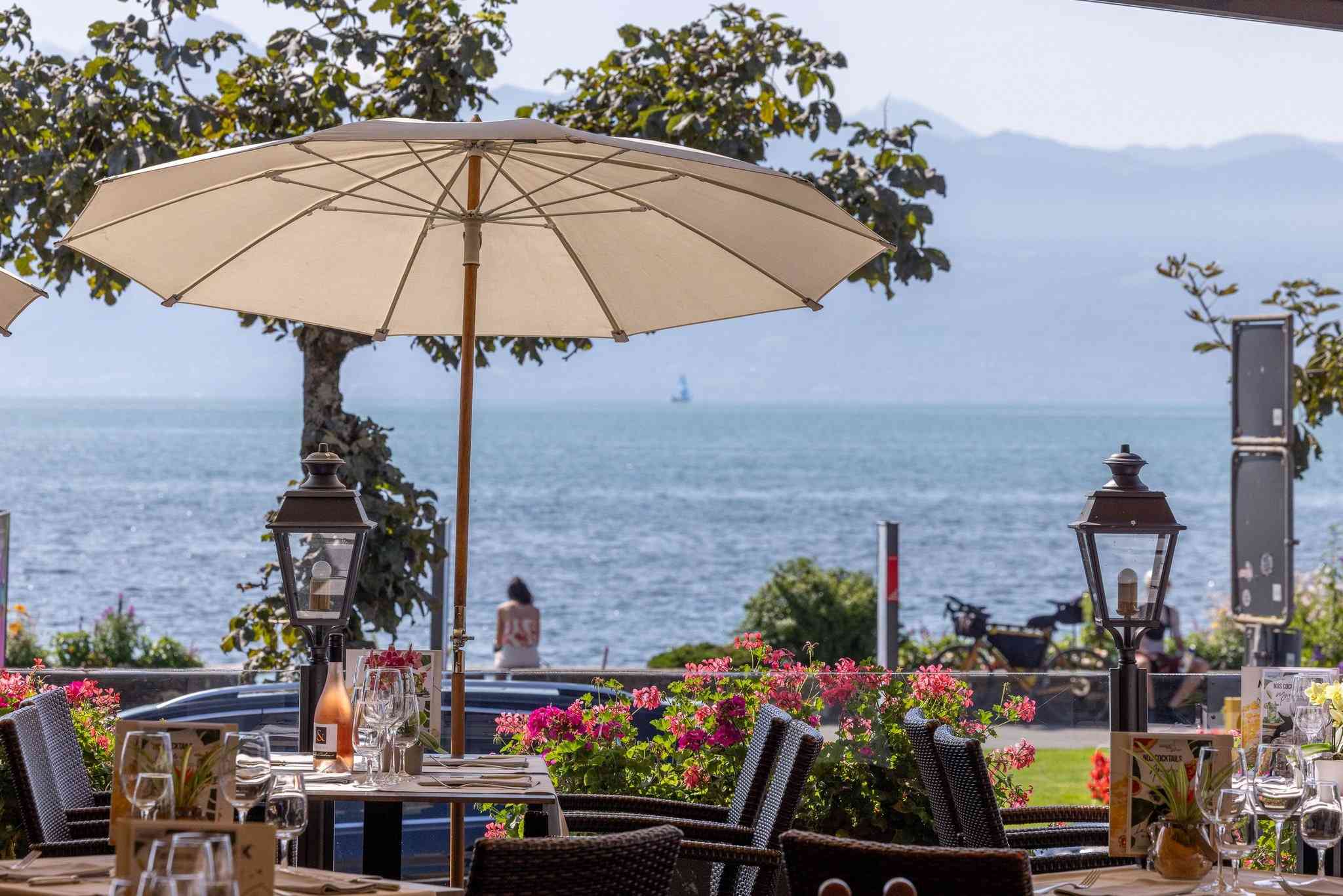 莫尔格斯, CH 的 Romantik Hotel Mont-Blanc Au Lac