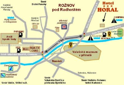 拉德霍斯特姆河畔罗兹诺夫, CZ 的 Hotel Horal Roznov