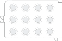 Mesas redondas de banquete