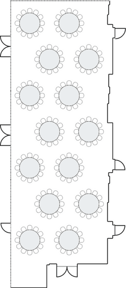 โต๊ะกลมแบบ Banquet