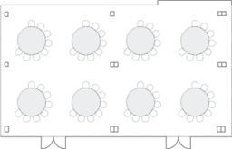 โต๊ะกลมแบบ Crescent (Cabaret)