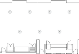 En mesitas de cóctel circulares