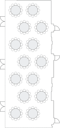 โต๊ะกลมแบบ Banquet