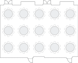 Mesas redondas de banquete