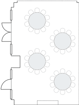 โต๊ะกลมแบบ Banquet