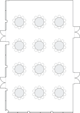 โต๊ะกลมแบบ Banquet