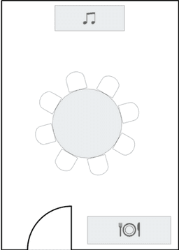 โต๊ะกลมแบบ Banquet