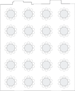 Mesas redondas de banquete