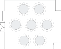 Mesas redondas de banquete