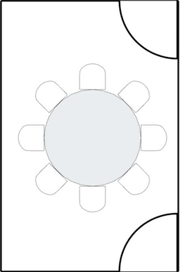 Mesas redondas de banquete