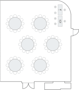 โต๊ะกลมแบบ Banquet