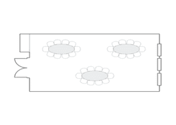 โต๊ะกลมแบบ Banquet