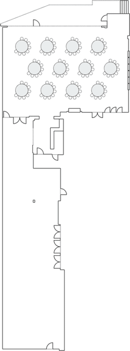 โต๊ะกลมแบบ Crescent (Cabaret)
