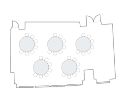 โต๊ะกลมแบบ Crescent (Cabaret)