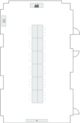 Configuração de sala de reuniões