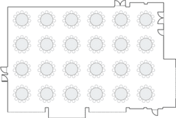 Mesas redondas de banquete