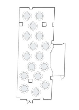 โต๊ะกลมแบบ Banquet