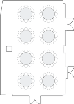โต๊ะกลมแบบ Banquet