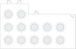 Mesas redondas de banquete