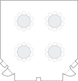 Mesas redondas de banquete