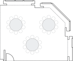 โต๊ะกลมแบบ Banquet