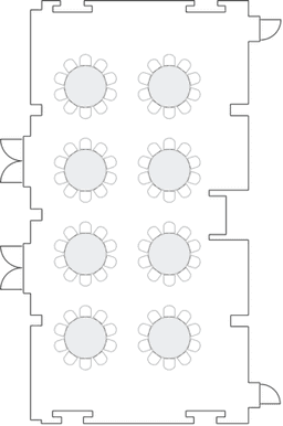 โต๊ะกลมแบบ Banquet