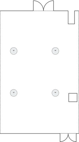 En mesitas de cóctel circulares