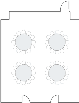 Mesas redondas de banquete