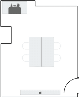 Configuração de sala de reuniões