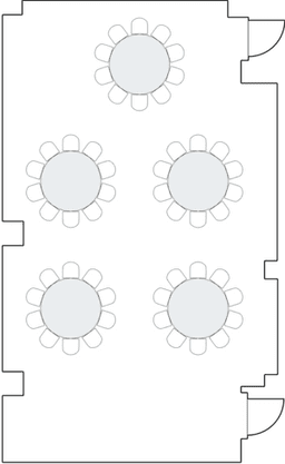 Mesas redondas de banquete