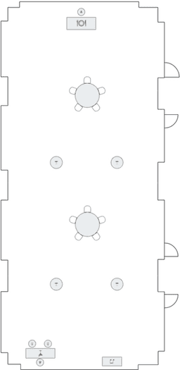 En mesitas de cóctel circulares