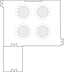 Mesas redondas de banquete