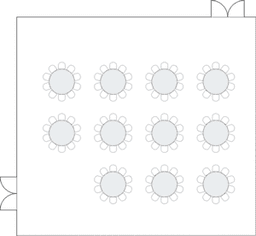 Mesas redondas de banquete